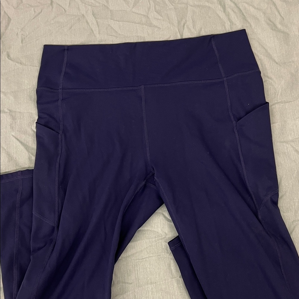 Navy Blue High-Waisted Leggings